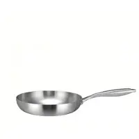 Bavary Professionele RVS Frying Pan - 24CM - 18/10 Inox - Tri-Ply Bodem - Duurzame Koekenpan zonder Coating - Geschikt voor Inductie