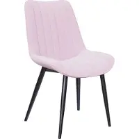 HOMAVO Eetkamerstoelen YZ1 – Set van 2 – Velvet – Ergonomisch – 53×62,5×88 cm – Roze