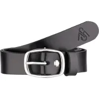 Merry Style Ladeheid Dames Kledingriem - Riem - Broekriem - Verstelbaar - Leer - MS-EL-D41 - Zwart-2/Ronde Gesp - 90 cm