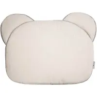 Sevira Kids - Katoenen babykussen plat en omkeerbaar - Beige 27 x 35 cm