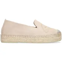 Manfield - Dames - Taupe suède espadrilles - Maat 36