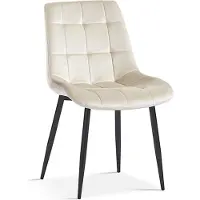 Huisenthuis.nl Stoel Alice Beige - Velours - Set van 4 - Zithoogte 47 cm - Zitdiepte 44 cm