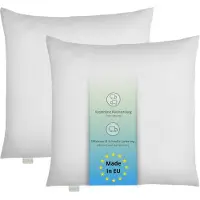 Bodyprotect ECOLine kussen 2 stuks 80 x 80 cm, set van 2 kussens, dubbelpak beddengoed van 100% microvezel, wasbaar, wit