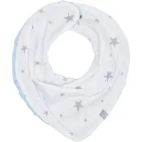 Sevira Kids - Omkeerbare nekbandana, stella - Wit / Blauw 20 x 25 cm