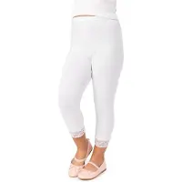 Merry Style MS-MS10-293-LE Meisjes Leggings - Sport - Vrijetijdsbroek - 3/4 Capri – Viscose - Sporbroek - Yogabroek - Wit - 128