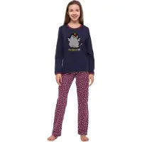 Merry Style Meiden Pyjama - Lange mouwen - Lange broek - Katoen - MS-MS10-240-PJ - Marineblau/Sterne - 176