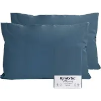 Komfortec Set van 2 Premium Jersey Kussenslopen 40x60 cm - Superzachte Kussenhoes – 100% Katoen – 150 g/m² - Petroleumblauw