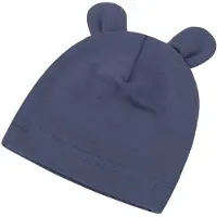 Sevira Kids - Baby berenmuts van bamboe "uni", comfort en bescherming - Marineblauw 3 - 12 mois