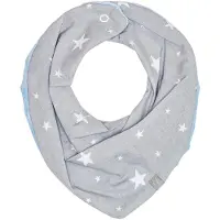 Sevira Kids - Omkeerbare nekbandana, stella - Grijs/Blauw 20 x 25 cm