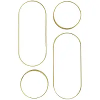 HowHomely LUNEA - Wandspiegel Set - Ovaal en Rond - Goud - Modern Design
