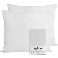 Komfortec Set van 2 Premium Jersey Kussenslopen 60x70 cm - Superzachte Kussenhoes – 100% Katoen – 150 g/m² - Wit