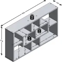 Huisenthuis.nl Wandrek Idaho Eiken - Breedte 85 cm - Hoogte 47.5 cm - Diepte 16 cm