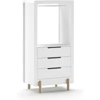 Huisenthuis.nl Kledingkast Nynke Wit - MDF - Breedte 0 cm - Hoogte 0 cm - Diepte 0 cm - Met lades - Met planken - Zonder deuren