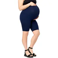 Merry Style Dames Grote Maten Leggings - Zwangerschapskleding - Kurze - Katoen - MS-MS10-465-LE - Marineblauw - 7XL