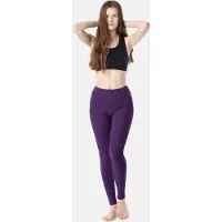 Merry Style Dames Lange Leggings - Sport - Vrijetijdsbroek - Lange - Sporbroek - van Katonen - Brede Taille - MS-MS10-429-LE - Violet - L