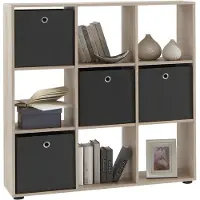 Huisenthuis.nl Vakkenkast Camiel Eiken - Breedte 104.5 cm - Hoogte 108.5 cm - Diepte 33 cm