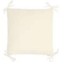 Sevira Kids - Modulaire kussensloop met strik katoen - Ecru 40 x 40 cm