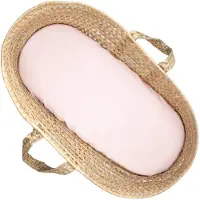 Sevira Kids - Hoeslaken wieg baby van katoenen mousseline - Roze 70 x 30 cm