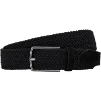 Lindenmann Lindemann zwarte riem gevlochten stretch stijlvol