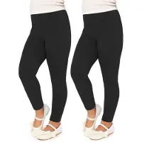 Merry Style Meisjes Lang Leggings 2 Pack - Sport - Vrijetijdsbroek - Lang - Viscose - Sporbroek - Yogabroek - Zwart / Zwart (2Pack) - 134 - MS-MS10-130-LE-2P