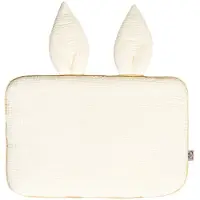 Sevira Kids - Katoenen babykussen plat en omkeerbaar - Ecru 25 x 35 cm
