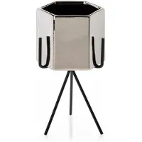 HowHomely - Sashi Serie - Tuinpot - Zilver - 20 cm - Keramiek