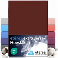 Etérea Himmlische Qualität etérea Extra Jersey Hoeslaken 140x200 - 160x220 cm - Oekotex - 100% katoen - bis 35 cm - Rood