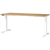 Huisenthuis.nl Elektrisch zit-sta Bureau Galileo Eiken - Wit - 180x80cm - Hoogte 120 cm - In hoogte verstelbaar