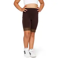 Merry Style Meisjes Leggings - Sport - Vrijetijdsbroek - Korte - Katoen - Bruin - 146 - MS-MS10-434-LE