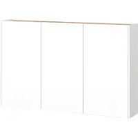 Huisenthuis.nl Opbergkast Aniek Wit - Breedte 138 cm - Hoogte 87 cm - Diepte 25 cm - Met planken - Met openslaande deuren