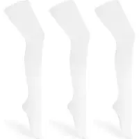 Merry Style Kinderen 3 Pack Panty - 60 DEN -Microvezel - Meisjes - Polyamide – Wit/Wit/Wit – 128-134 – WL-010-3B
