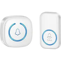 Sanorum Draadloze Deurbel - Draadloos - Deur Bel - Deurbellen - Wireless doorbell - Met ontvanger - Noodoproepapparaat voor ouderen - wit