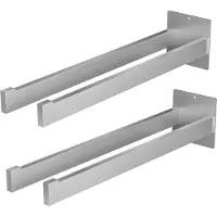 Auralum Max Handdoekrek 40 cm - Dubbele Handdoekhouder - Handdoekstang - Zonder Boren / Zelfklevend - Keuken - Badkamerrek - Handdoekhouders - Handdoekstang - 2PCS