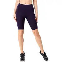 Merry Style MS-MS10-414-LE Dames Leggings - Sport - Vrijetijdsbroek - Kort - Viscose - Sporbroek - Yogabroek - Pruim - L