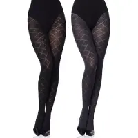 Merry Style Dames Panty 2 Pack - 60 DEN- 3D-technologie - Polyamide – Zwart/Grafiet – M - MS-GB-328-2B