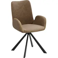 HOMAVO YZ7 Stoelenset – 6 stuks – Eetkamerstoelen met armleuningen – 360° draaibaar – Modern & Comfortabel – Stoffen of Vintage kunstleer – 56x59x82 cm