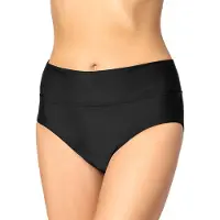 Merry Style Dames Zwembroek - Bikinibroekje - Elastische tailleband - Polyamide & Elastaan – Zwart (9240) – 44 - MS-VR-Brief-5