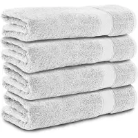 Komfortec handdoeken – Set van 4 - Badhanddoek 70x140 cm - 100% Katoen – Wit