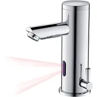 Auralum Max Wastafelkraan - Automatische Sensor Wastafelkraan - Waterbesparend - Warm & Koud - Badkamerkraan Chroom