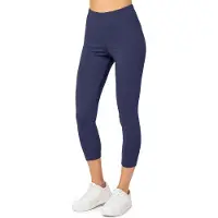 Merry Style MS-MS10-199-LE Dames Capri Leggings - Sport - Vrijetijdsbroek - 3/4 Lengte - Katoen - Sporbroek - Yogabroek - Marineblauw - 3XL