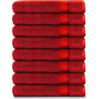 Komfortec 8x Handdoek 70x140 - Hotel Kwaliteit - 100% Katoen - Handdoekenset - Bordeaux