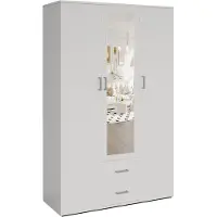 Huisenthuis.nl Kledingkast Jean Wit - MDF - Breedte 120 cm - Hoogte 185 cm - Diepte 52 cm - Met lades - Met hanggedeelte - Met planken - Met openslaande deuren