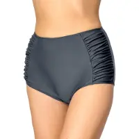 Merry Style Dames Zwembroek - Bikinibroekje - Elastische tailleband – Polyamide & Elastaan – Grafiet (9154) – 36 - MS-MS10-119-SL