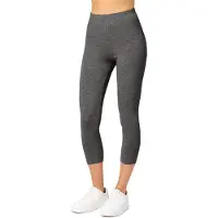 Merry Style MS-MS10-199-LE Dames Capri Leggings - Sport - Vrijetijdsbroek - 3/4 Lengte - Katoen - Sporbroek - Yogabroek - Donker Gemêleerd - S