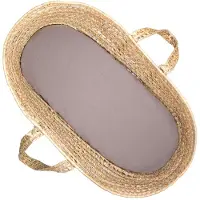 Sevira Kids - Hoeslaken wieg baby van katoenen mousseline - Bruin 70 x 30 cm