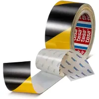 TESA ANTI-SCRATCH 60960-00002-00 Vloermarkeringstape Zwart/geel (l x b) 20 m x 50 mm 1 stuk(s)