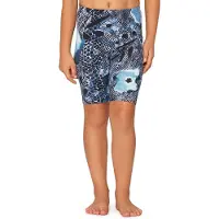 Merry Style Meisjes Leggings - Sport - Vrijetijdsbroek - Korte - Katoen - Marineblauw/Bloemen - 158 - MS-MS10-406-LE