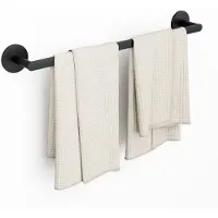 CECIPA MAX Handdoekrek 60 cm - Zelfklevend/Zonder Boren - Handdoekstang - Doucherek - Handdoekhouder -Handdoekenrek Badkamer - Zwart