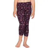 Merry Style Meisjes Leggings - Vrijetijdsbroek - Capri - Katoen - MS-MS10-405-LE - Paars/Klaver - 110