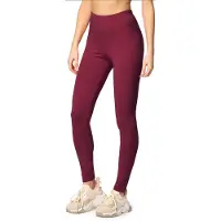 Merry Style MS-MS10-198-LE Dames Leggings - Sport - Vrijetijdsbroek - Lang - Katoen - Sporbroek - Yogabroek - Wijnrood - S